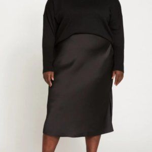 Universal Standard Diane Satin Midi Bias Skirt, size M / 18 -20